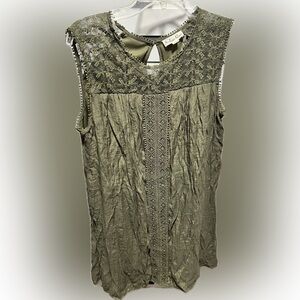 Olive green Indigo Rose sleeveless dress D2